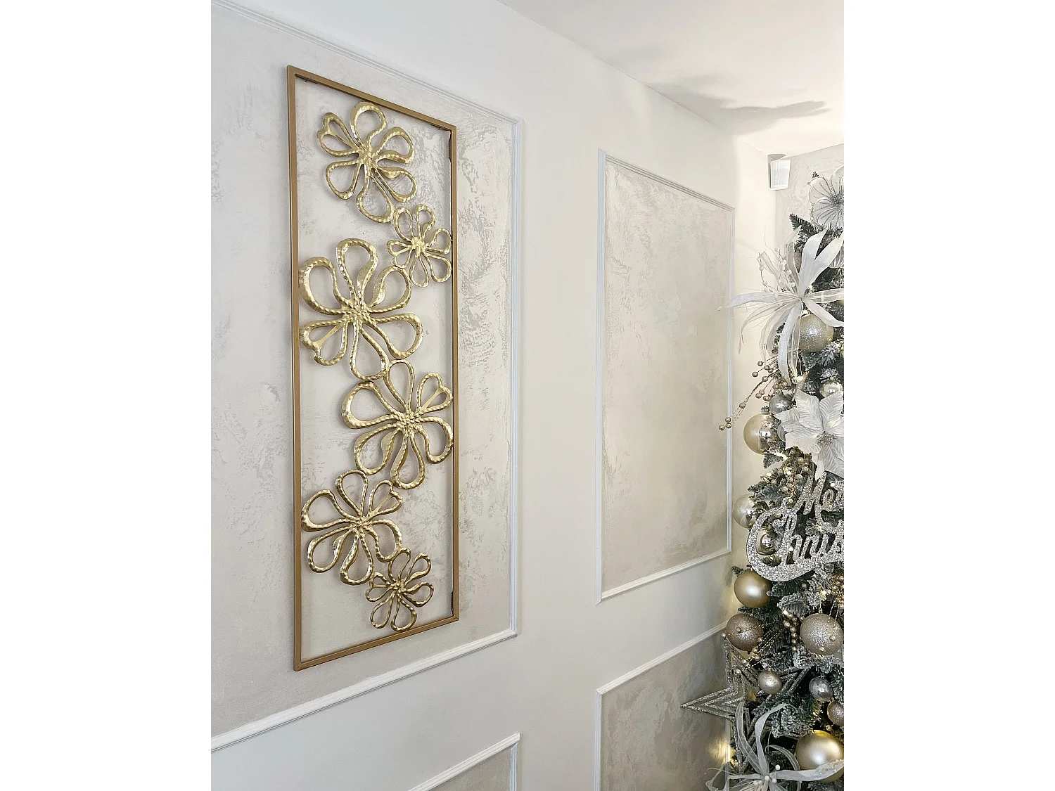 Wandobjekt Blume CERIUM Metall 31 cm Gold
