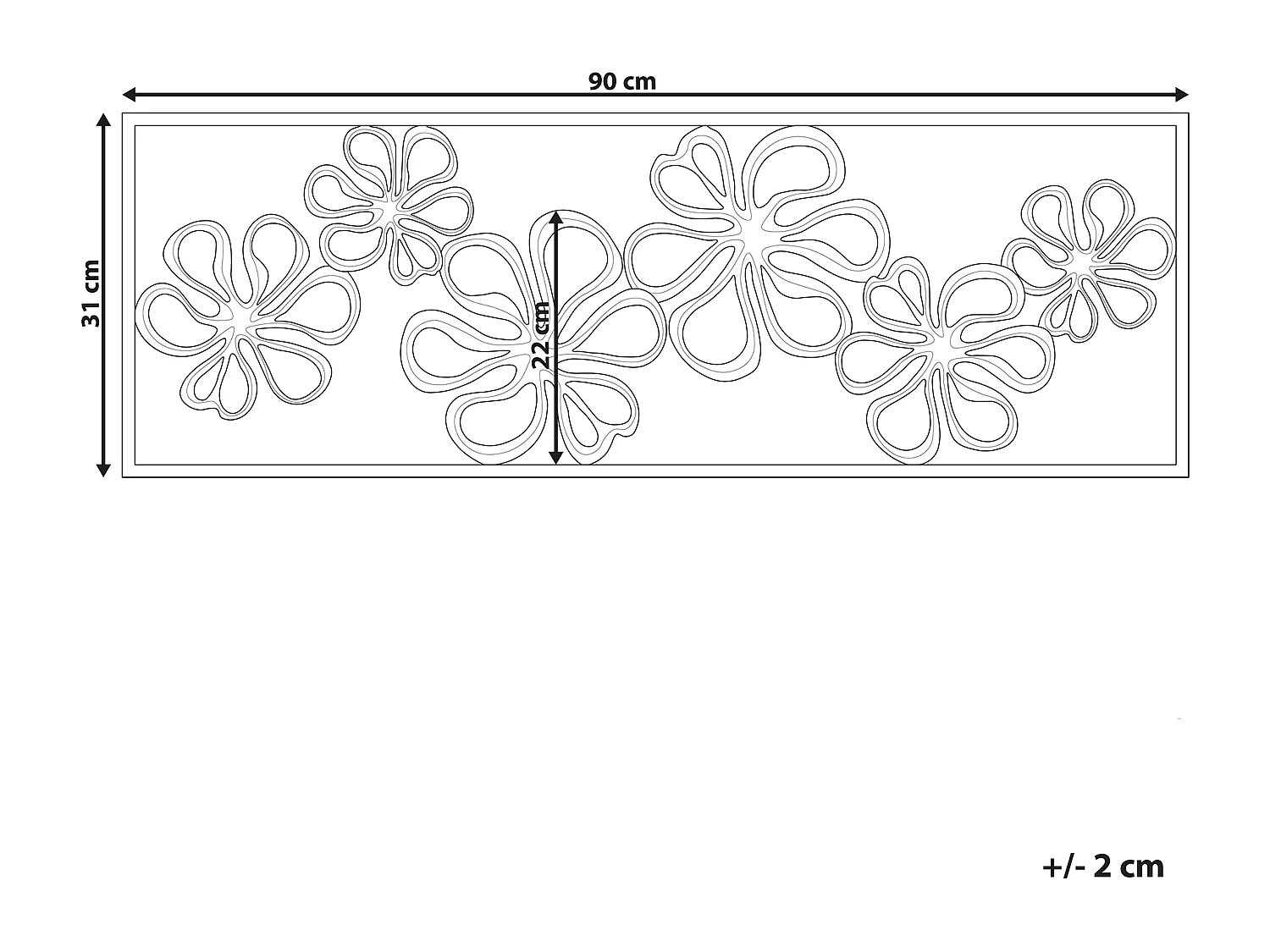 Wanddekoration Blumen Metall gold einteilig handgemacht Modern Cerium