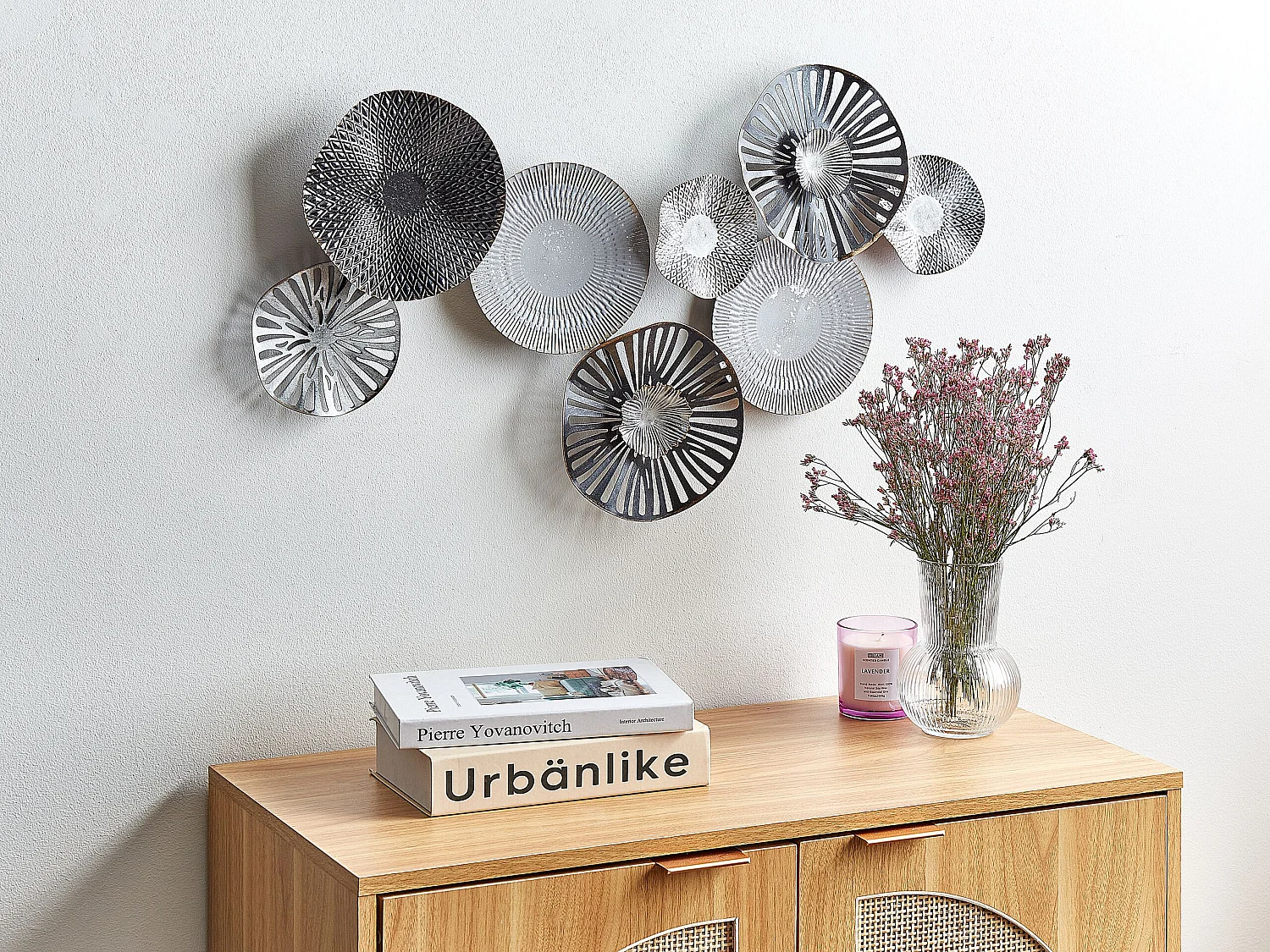 Décoration murale TENNESSINE Métal 49 cm Noir