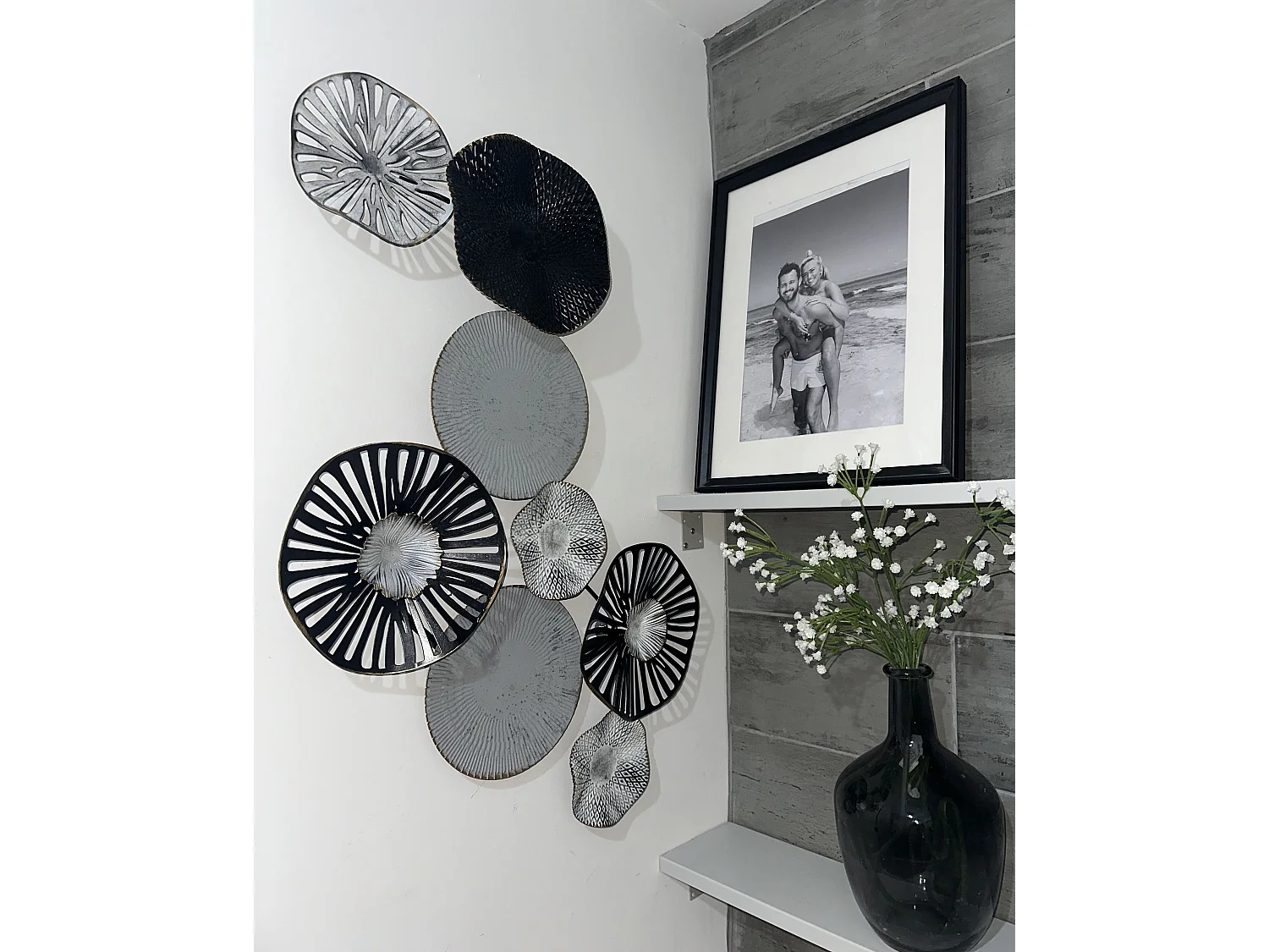 Wandobjekt TENNESSINE Metall 49 cm Schwarz