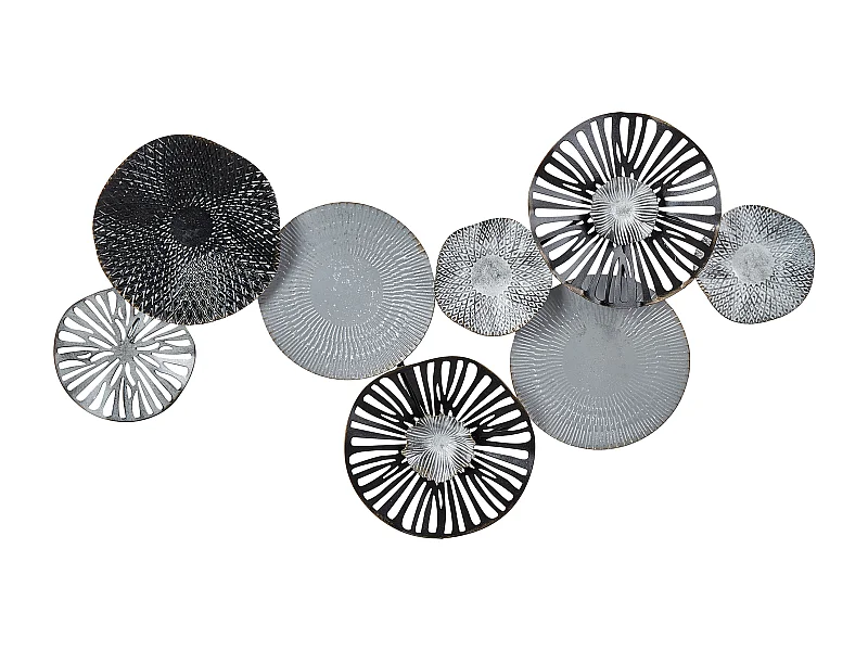 Wanddecoratie TENNESSINE Metaal 49 cm Zwart