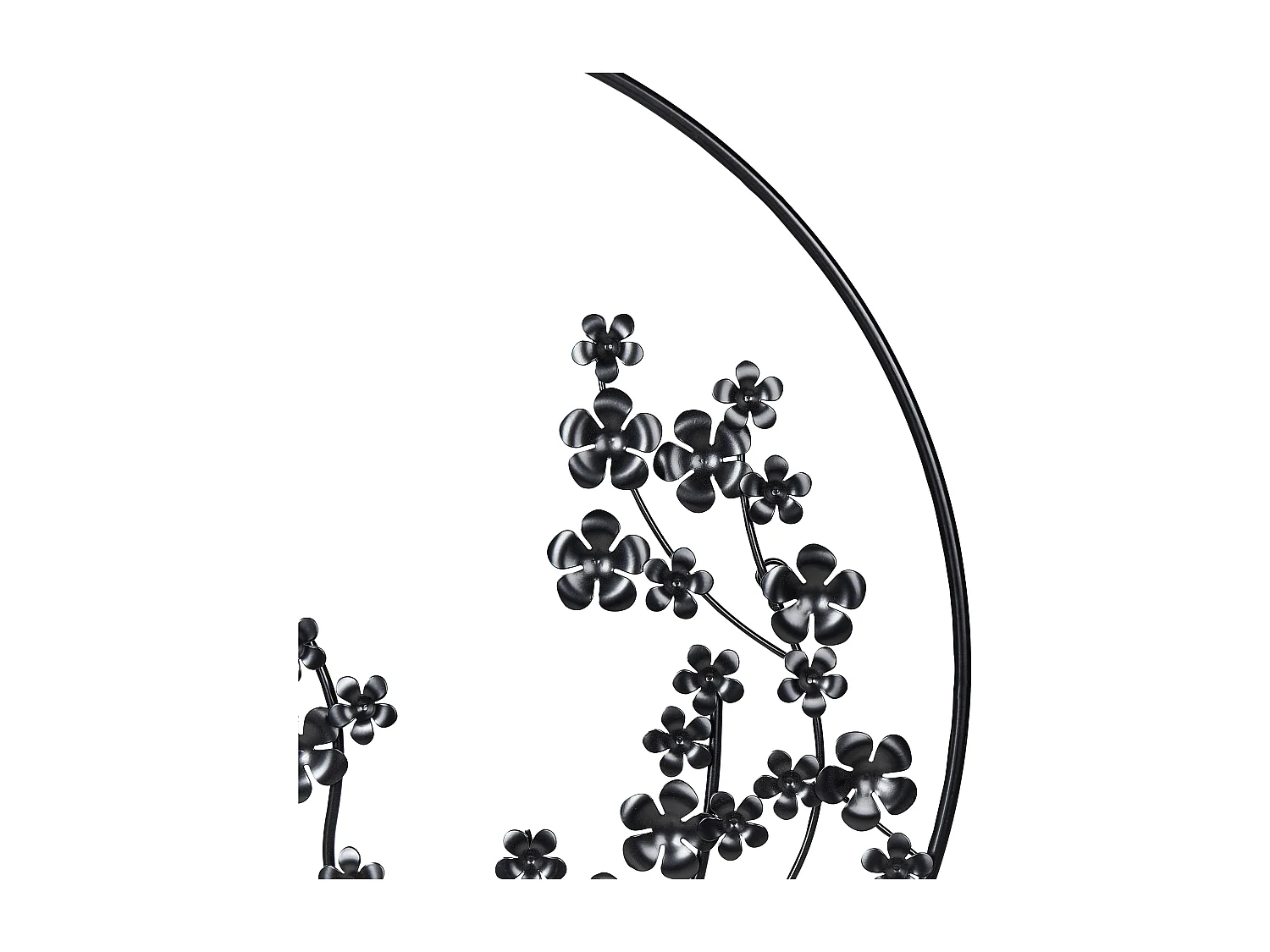Décoration murale Fleur STRONTIUM Métal 70 cm Noir