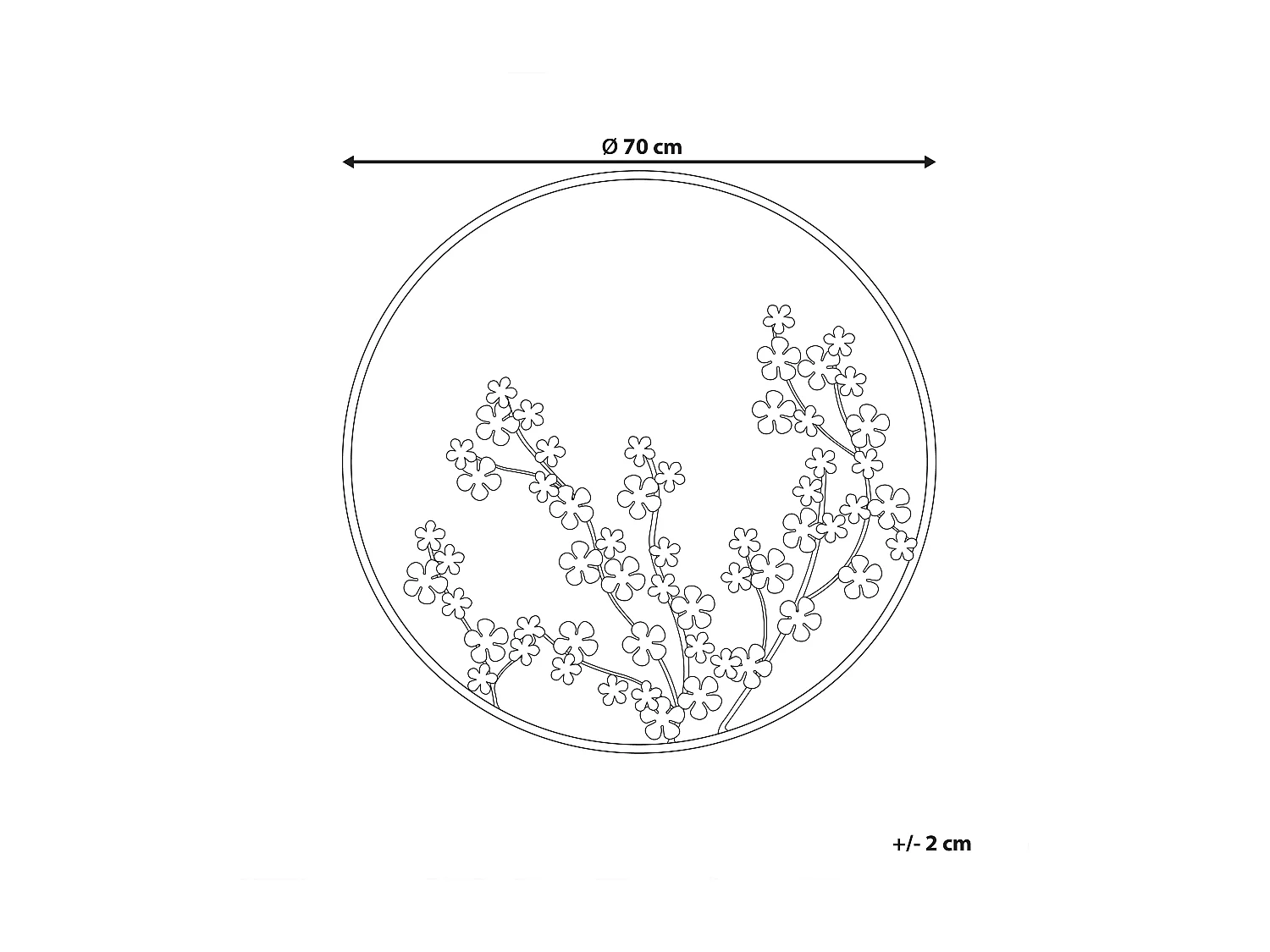Wanddecoratie STRONTIUM Metaal 70 cm Zwart