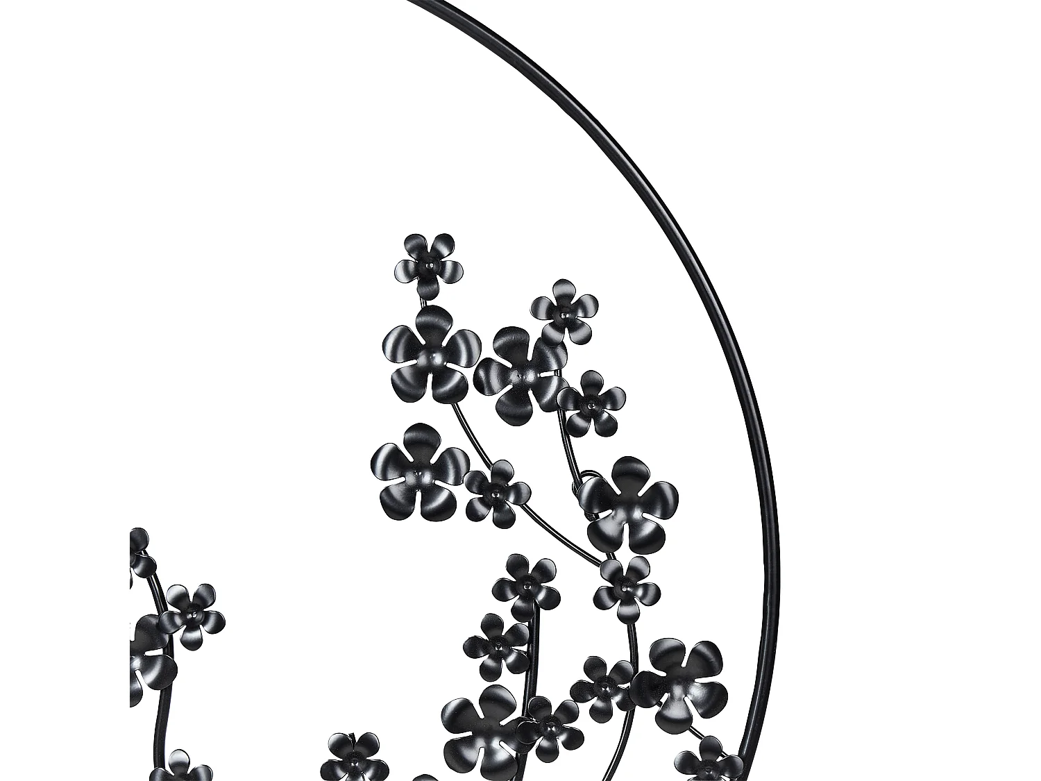 Wall Decor Flower STRONTIUM Metal 70 cm Black