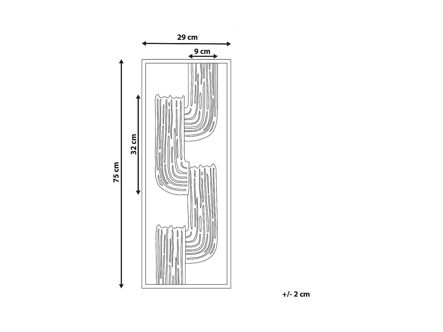 Dekoracja ścienna THULIUM Metal 75 cm Złoty