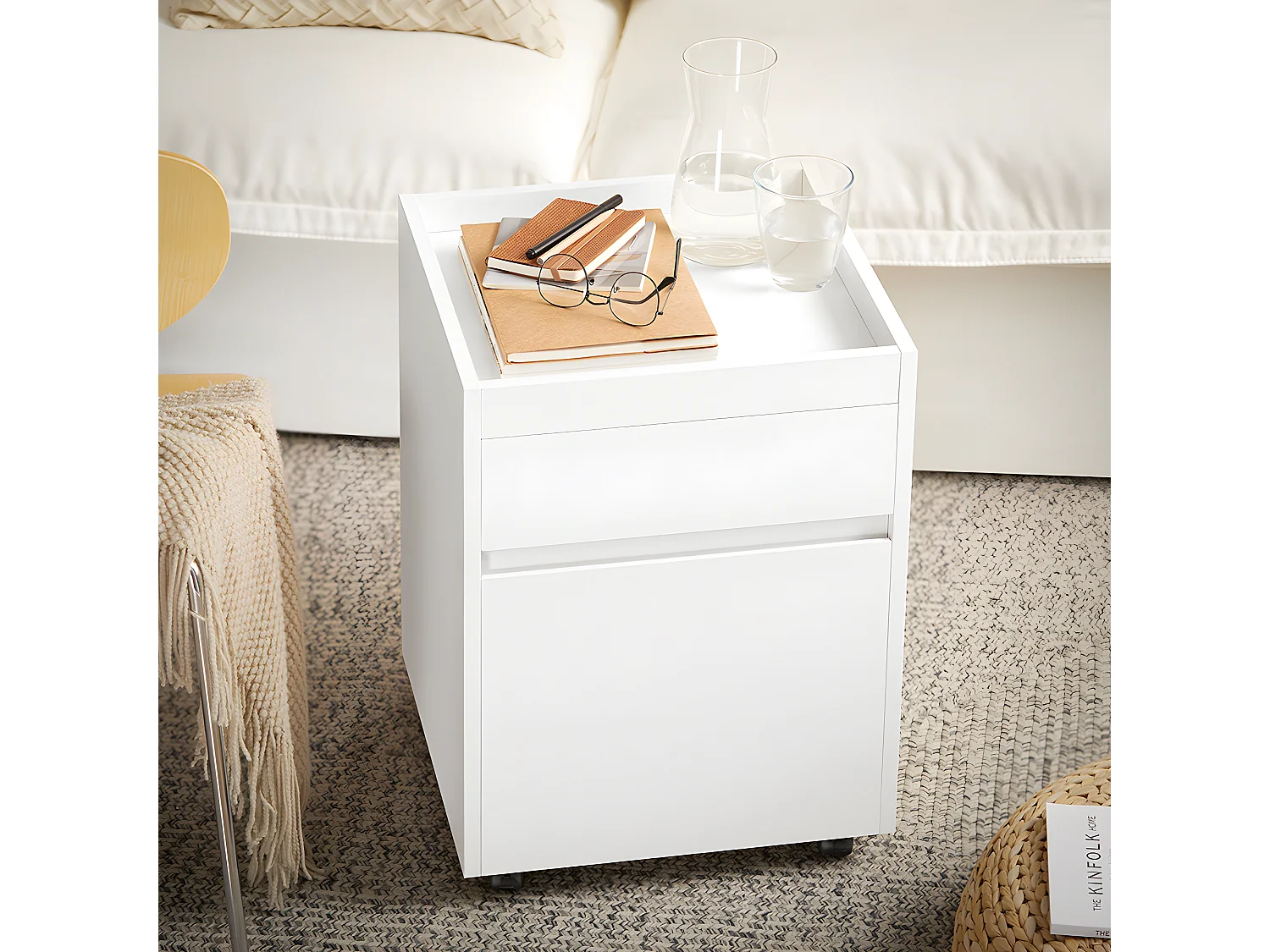 SoBuy Meuble Colonne Armoire de Salle de Bain Étagère Étroite Meuble de Rangement Salle de Bain, Blanc-Naturel, 33 x 33 x 165 cm, BZR127-W