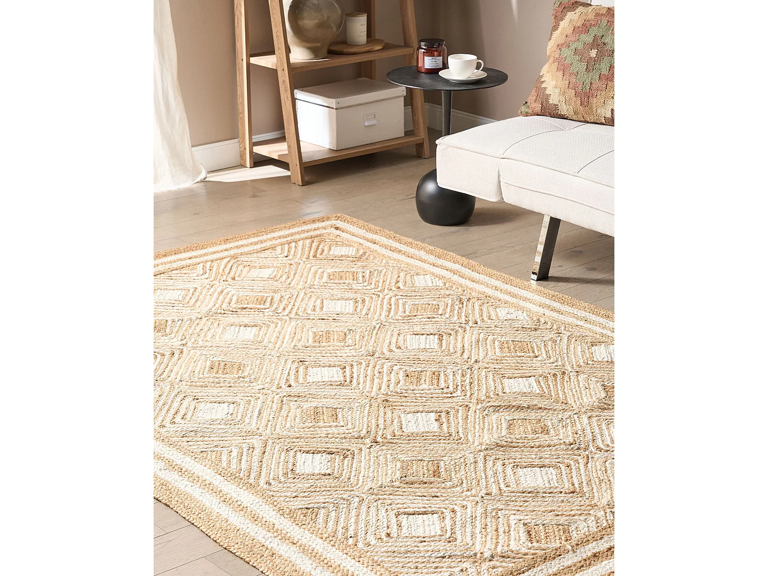 Alfombra MENGEN 160 x 230 cm Yute Beige