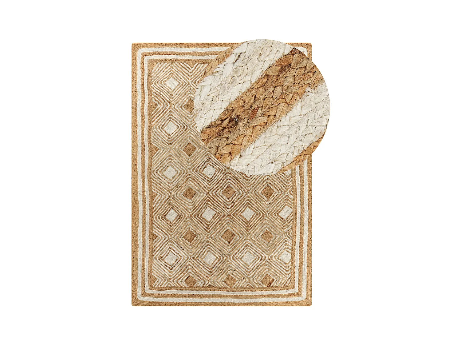 Tapis MENGEN Beige 160 x 230 cm Jute
