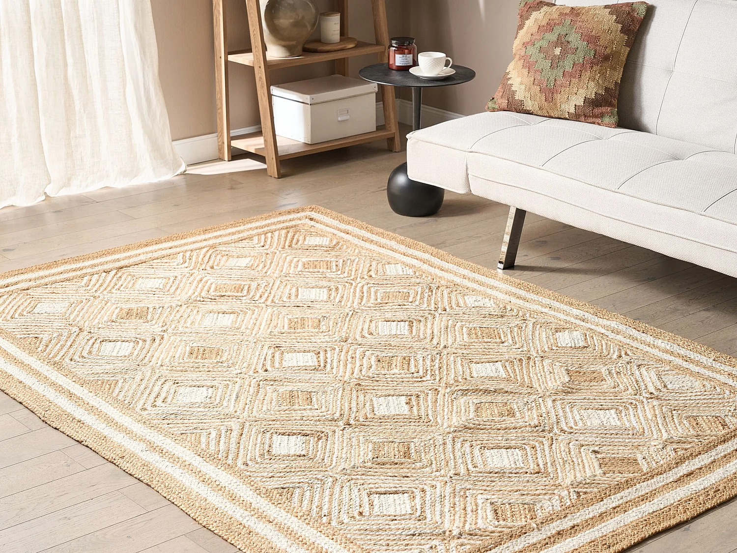 Rug MENGEN Beige 160 x 230 cm Jute