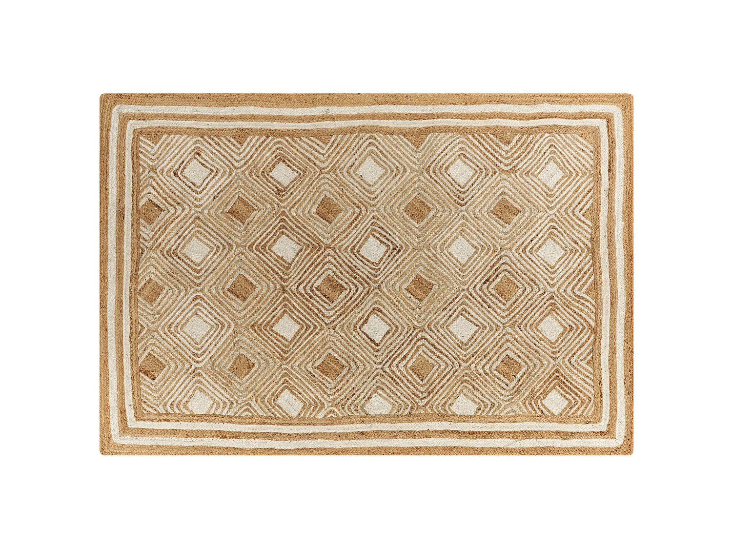 Rug MENGEN Beige 160 x 230 cm Jute