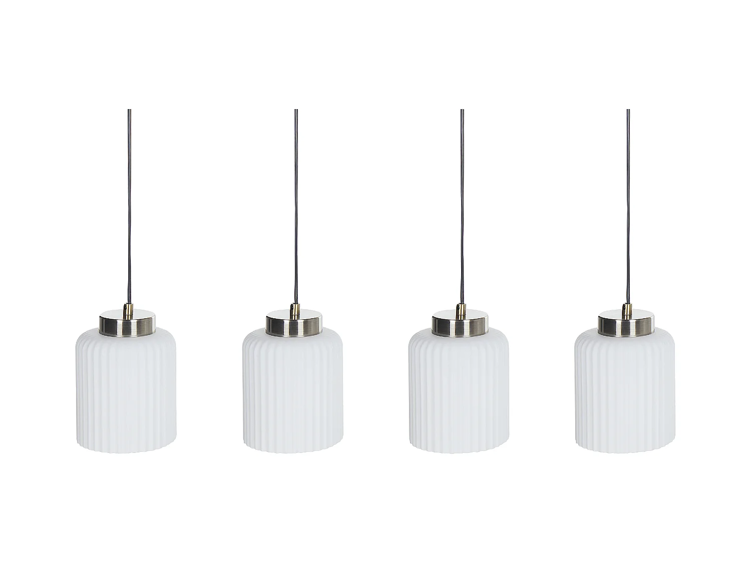Lampe suspension CAUDELO Métal Noir/blanc
