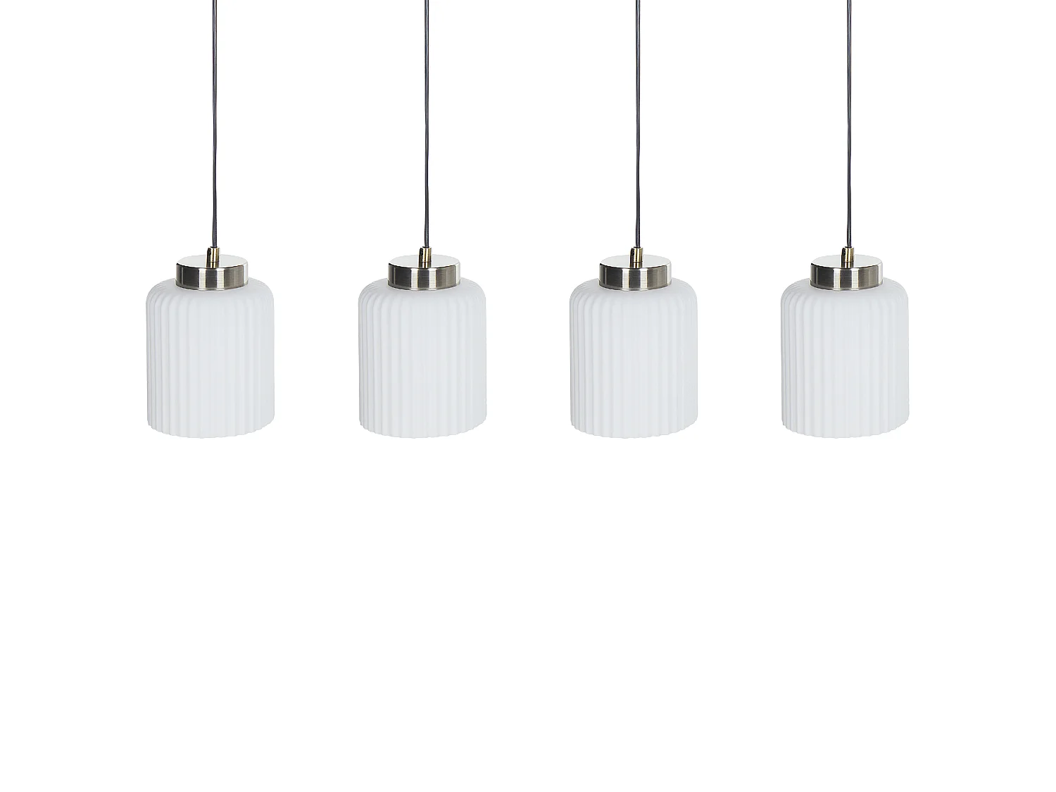 Lampe suspension CAUDELO Métal Noir/blanc
