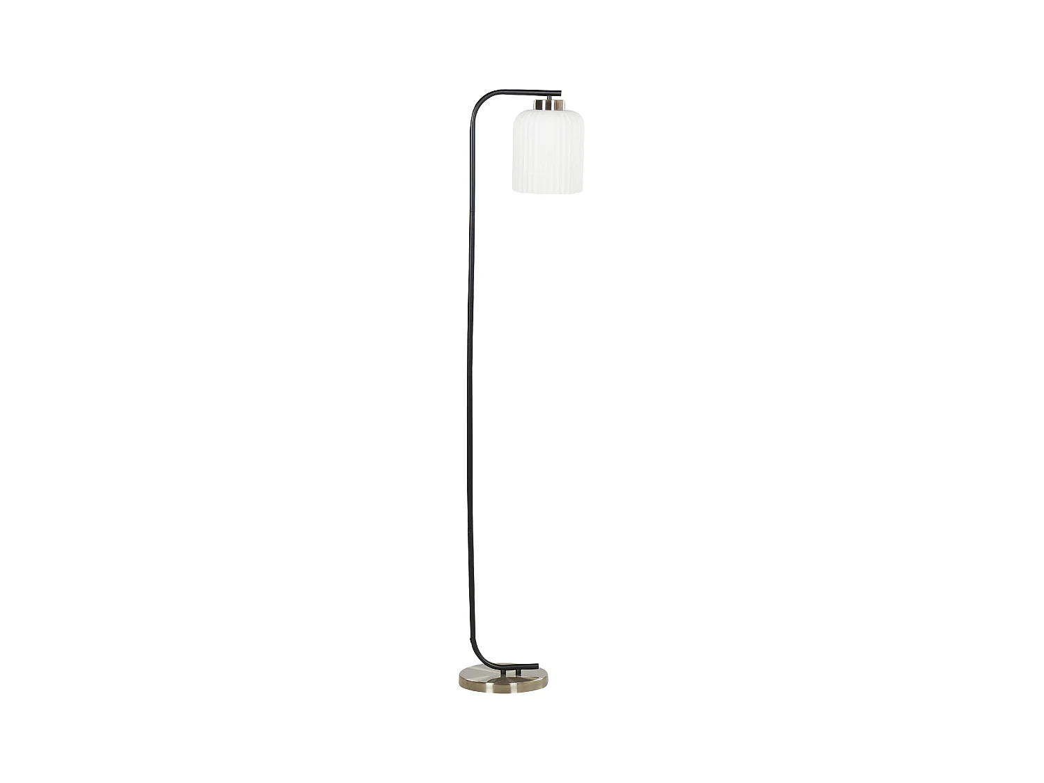 Lampadaire CAUDELO Métal Noir/blanc