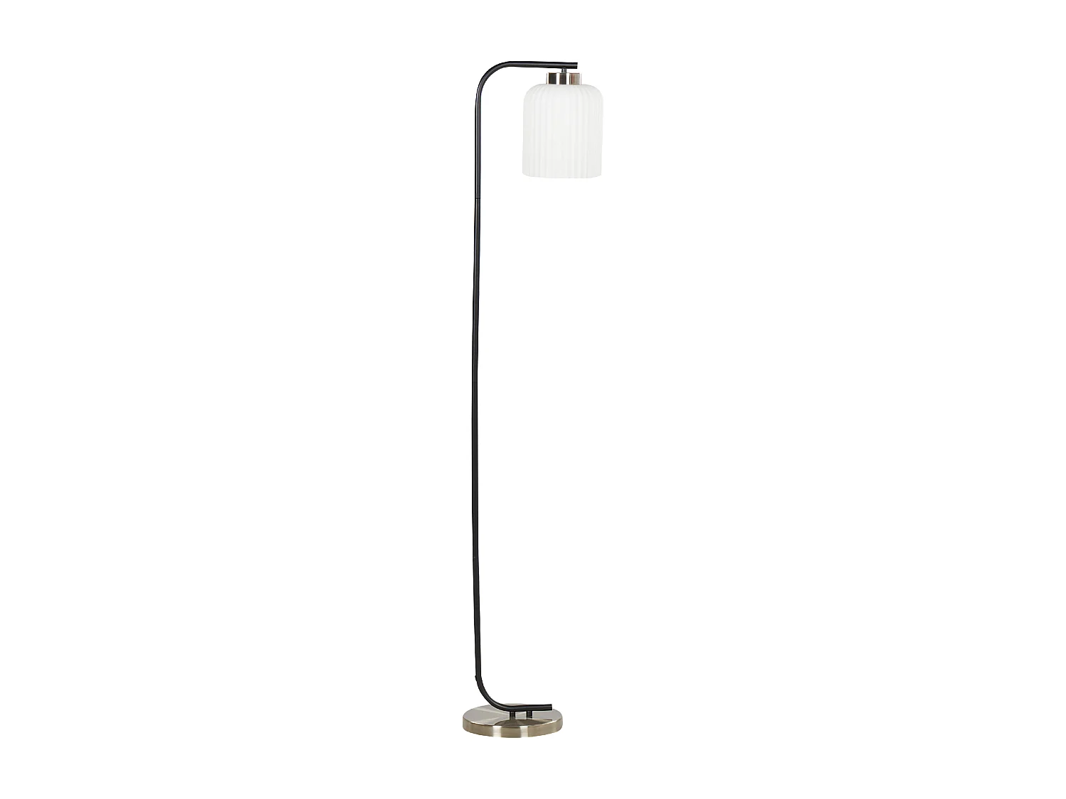 Staande lamp CAUDELO Metaal Zwart/wit