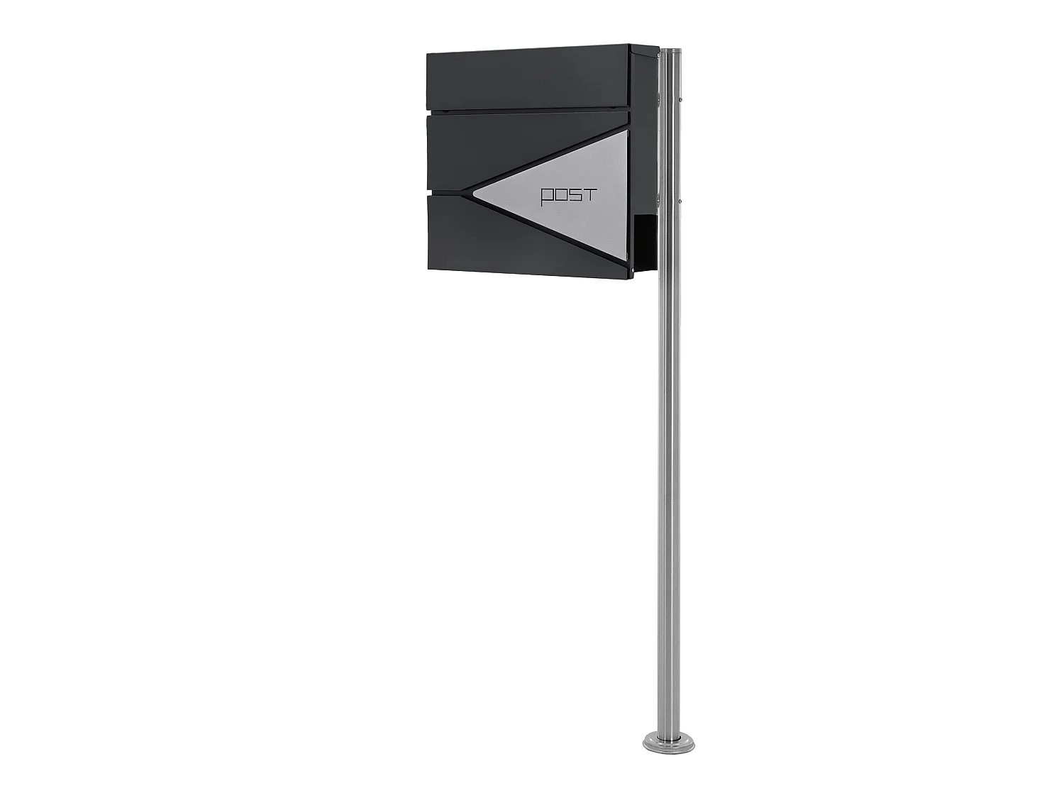 Boîte aux lettres sur une pied boîte postale anthracite/argent  ML-Design