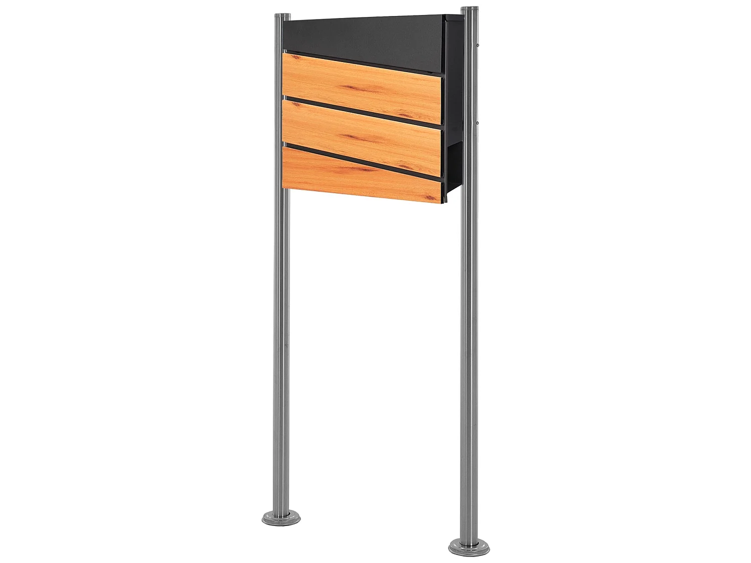 Boîte aux lettres sur pieds acier inoxydable 37x36,5x11cm  ML-Design