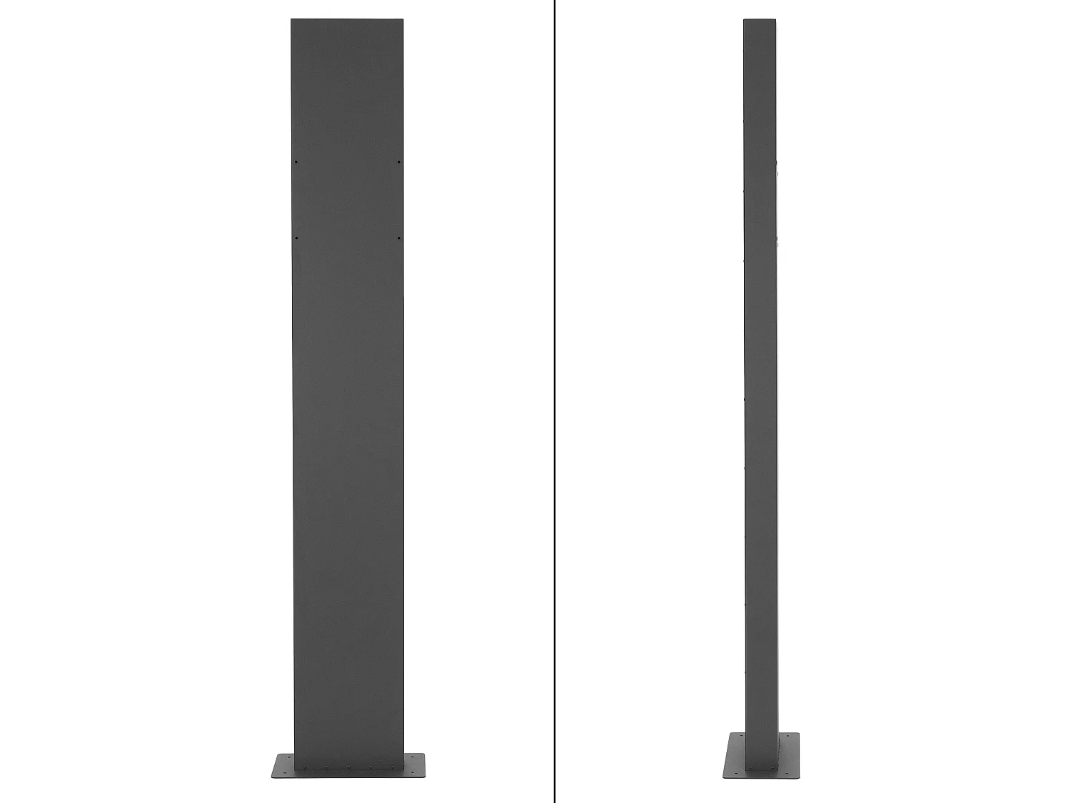 Boîte aux lettres et journaux en acier anthracite/aspect bois ML-Design