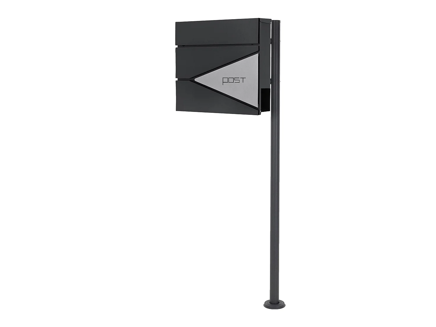 Boîte aux lettres sur une pied boîte postale en acier anthracite/argent  ML-Design