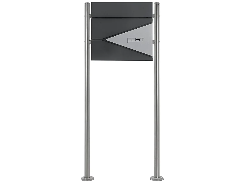Boîte aux lettres sur pieds argent boîte postale anthracite ML-Design
