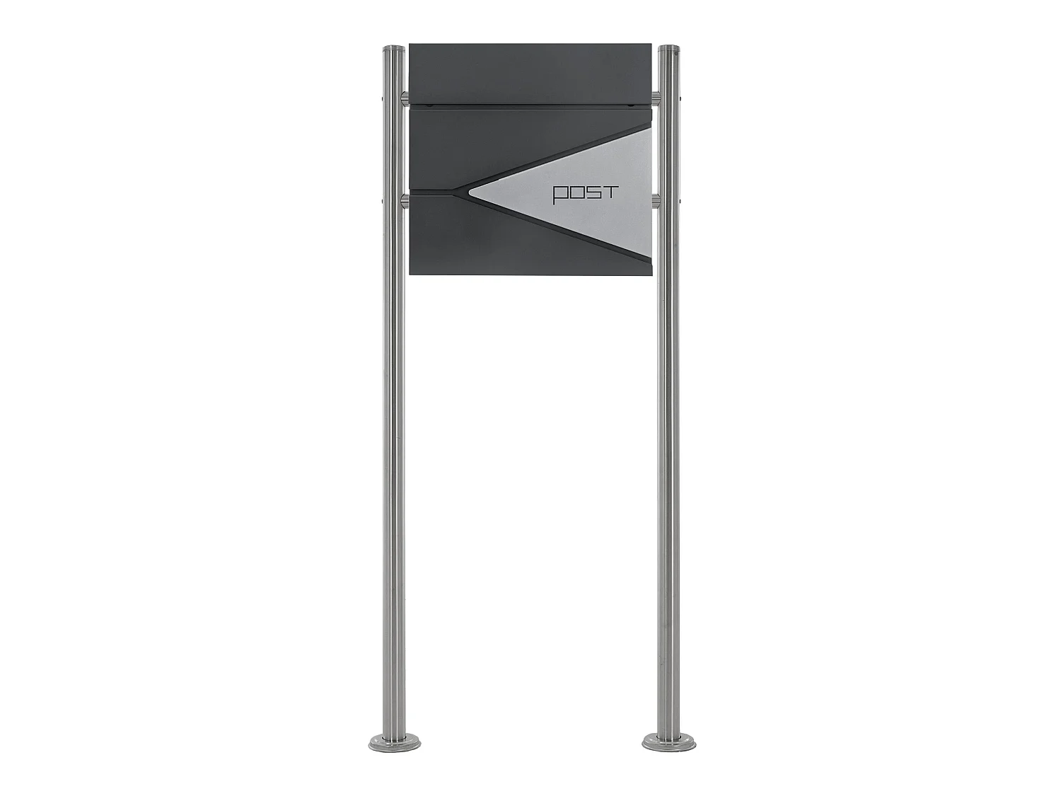 Boîte aux lettres sur pieds argent boîte postale anthracite ML-Design