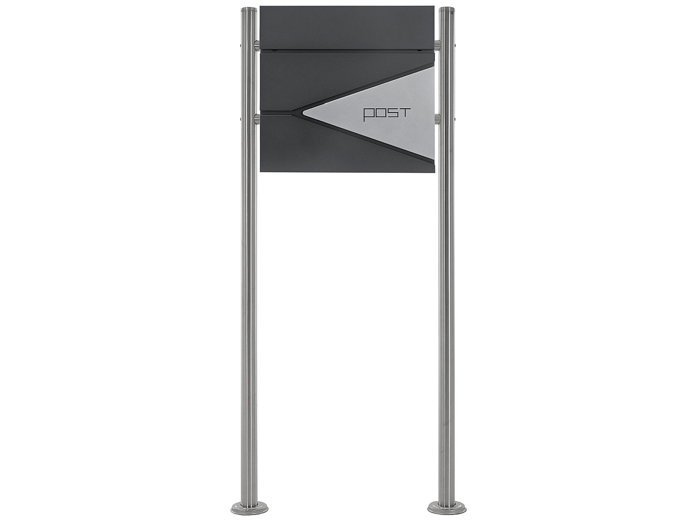 Boîte aux lettres sur pieds argent boîte postale anthracite ML-Design