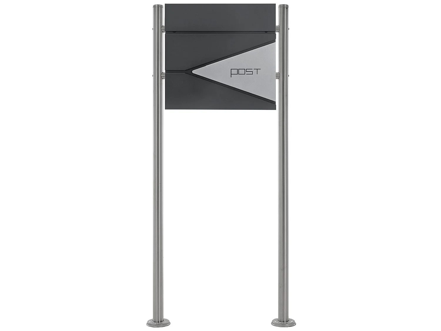 Boîte aux lettres sur pieds argent boîte postale anthracite ML-Design