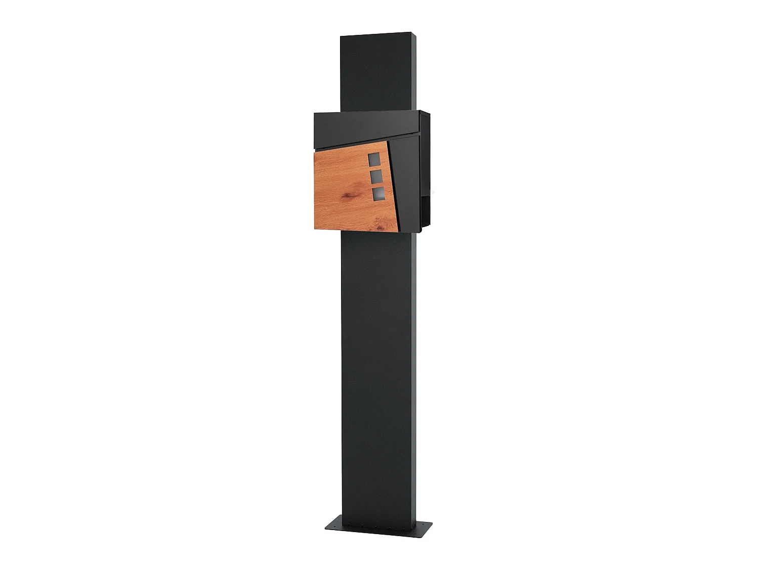 Boîte aux lettres sur pieds boîte postale aspect bois avec support  ML-Design