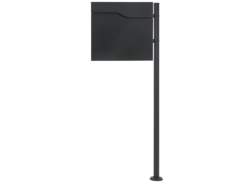 Boîte aux lettres sur une pied anthracite boîte postale en acier  ML-Design