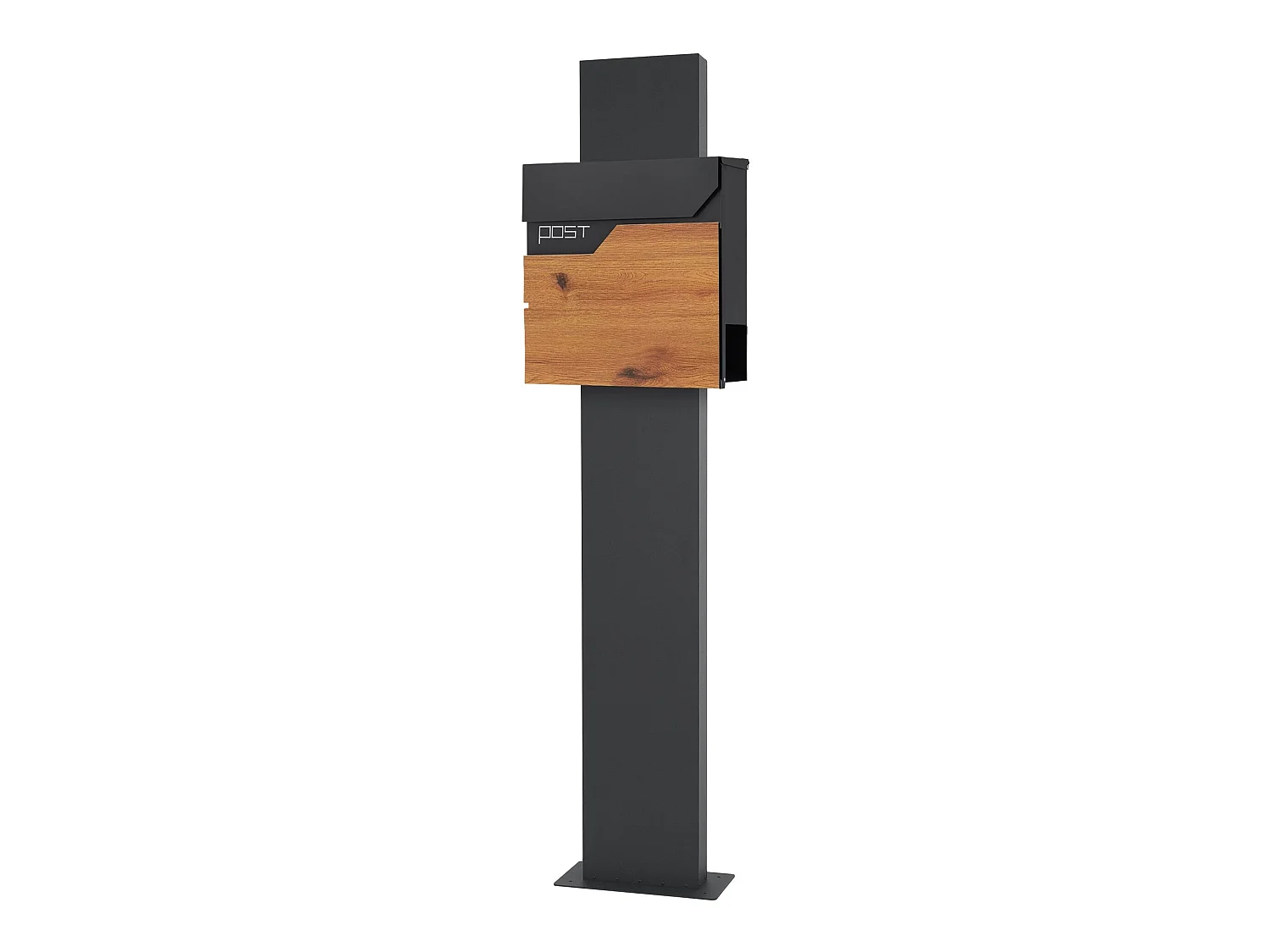 Boîte aux lettres sur pied boîte postale anthracite/aspect bois  ML-Design