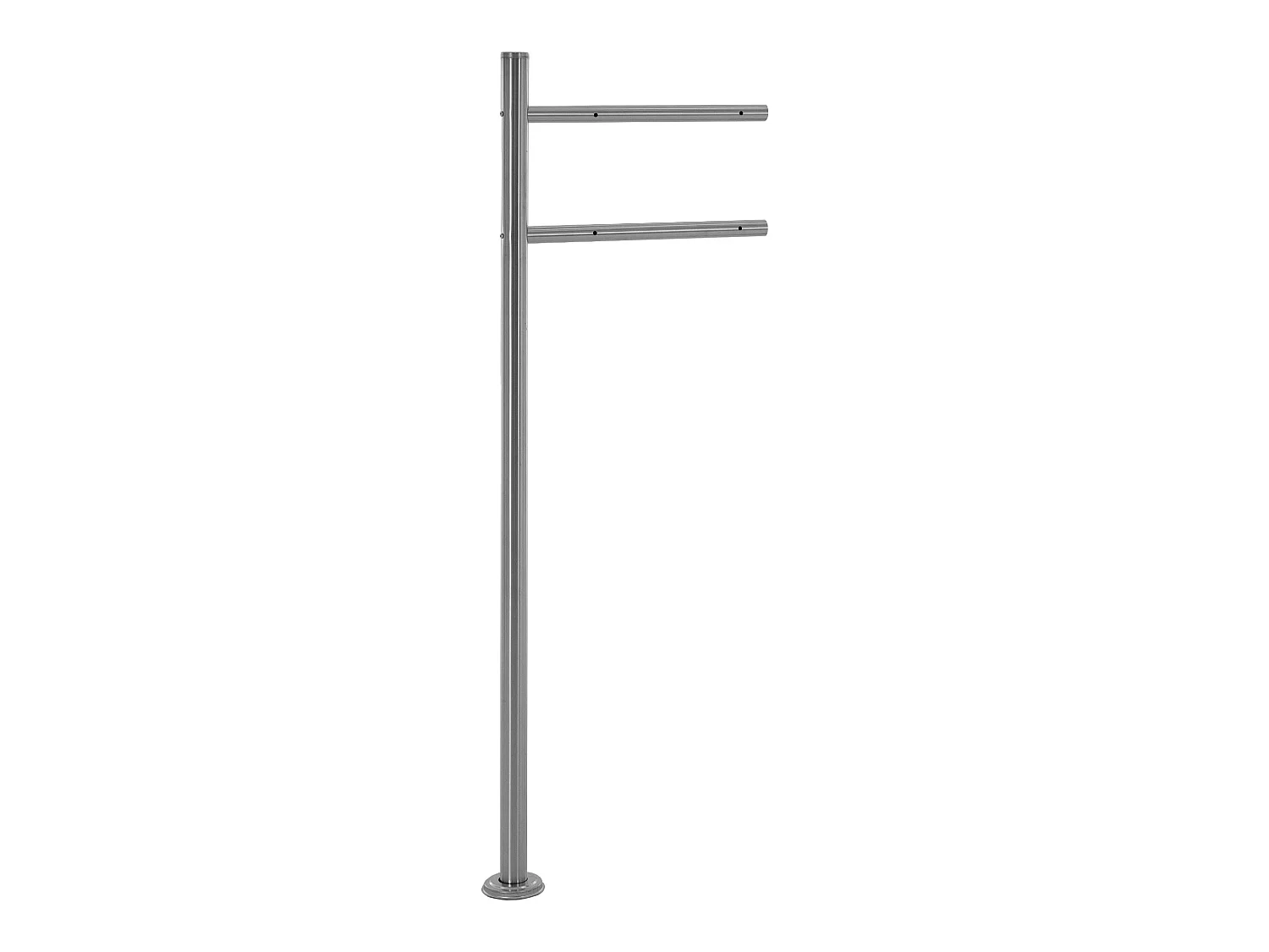 Support piédestal socle pour boîte aux lettres argent en acier inoxydable ML-Design