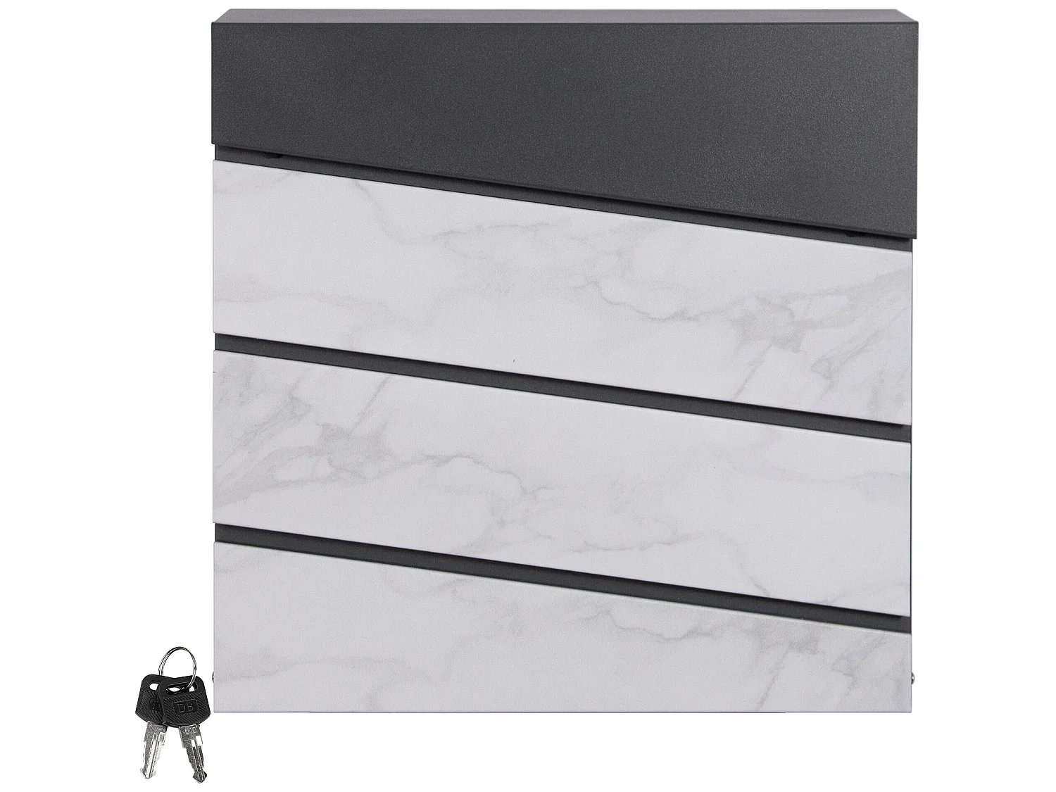 Boîte aux lettres sur pieds boîte postale marbre anthracite  ML-Design