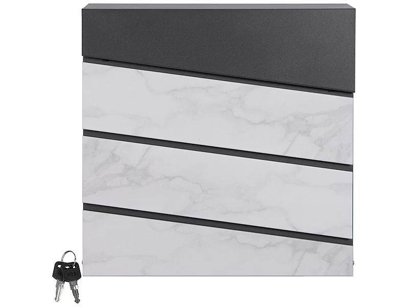 Boîte aux lettres sur pieds boîte postale marbre anthracite  ML-Design