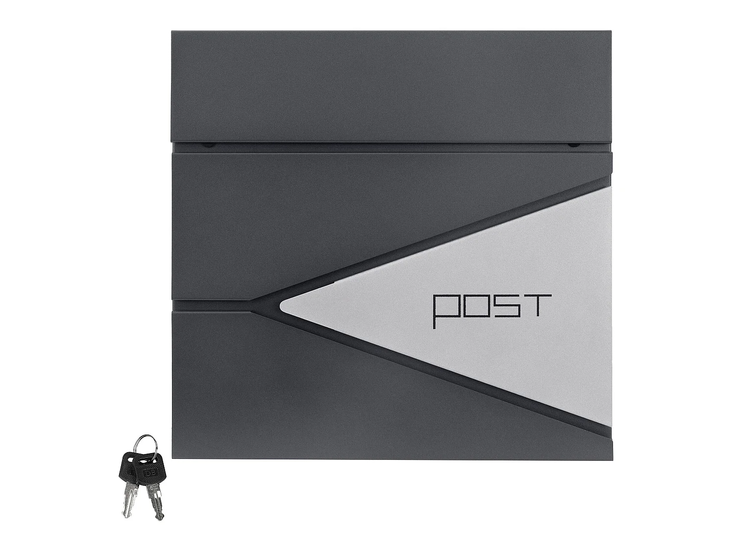 Boîte aux lettres murale anthracite/argenté avec rouleau à journaux ML-Design