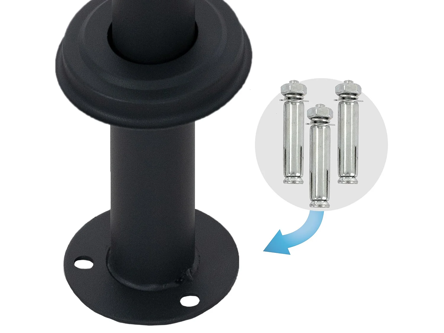 Support piédestal socle pour boîte aux lettres anthracite acier inoxydable ML-Design