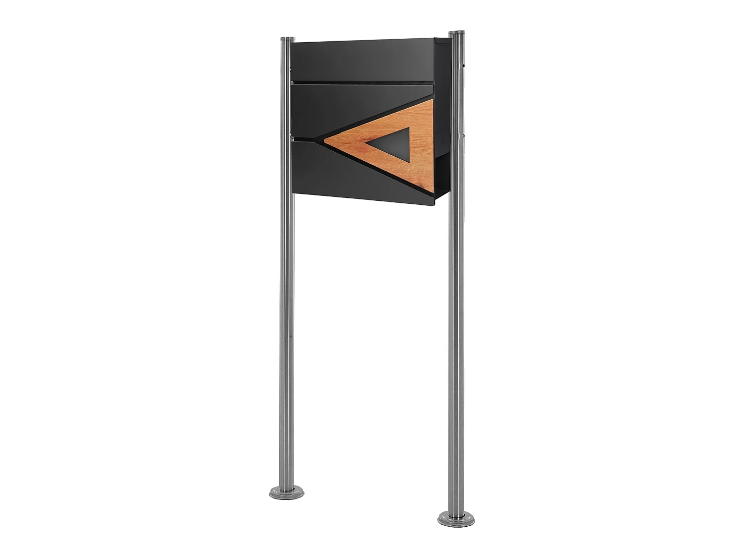 Boîte aux lettres sur pieds boîte postale anthracite optique bois  ML-Design