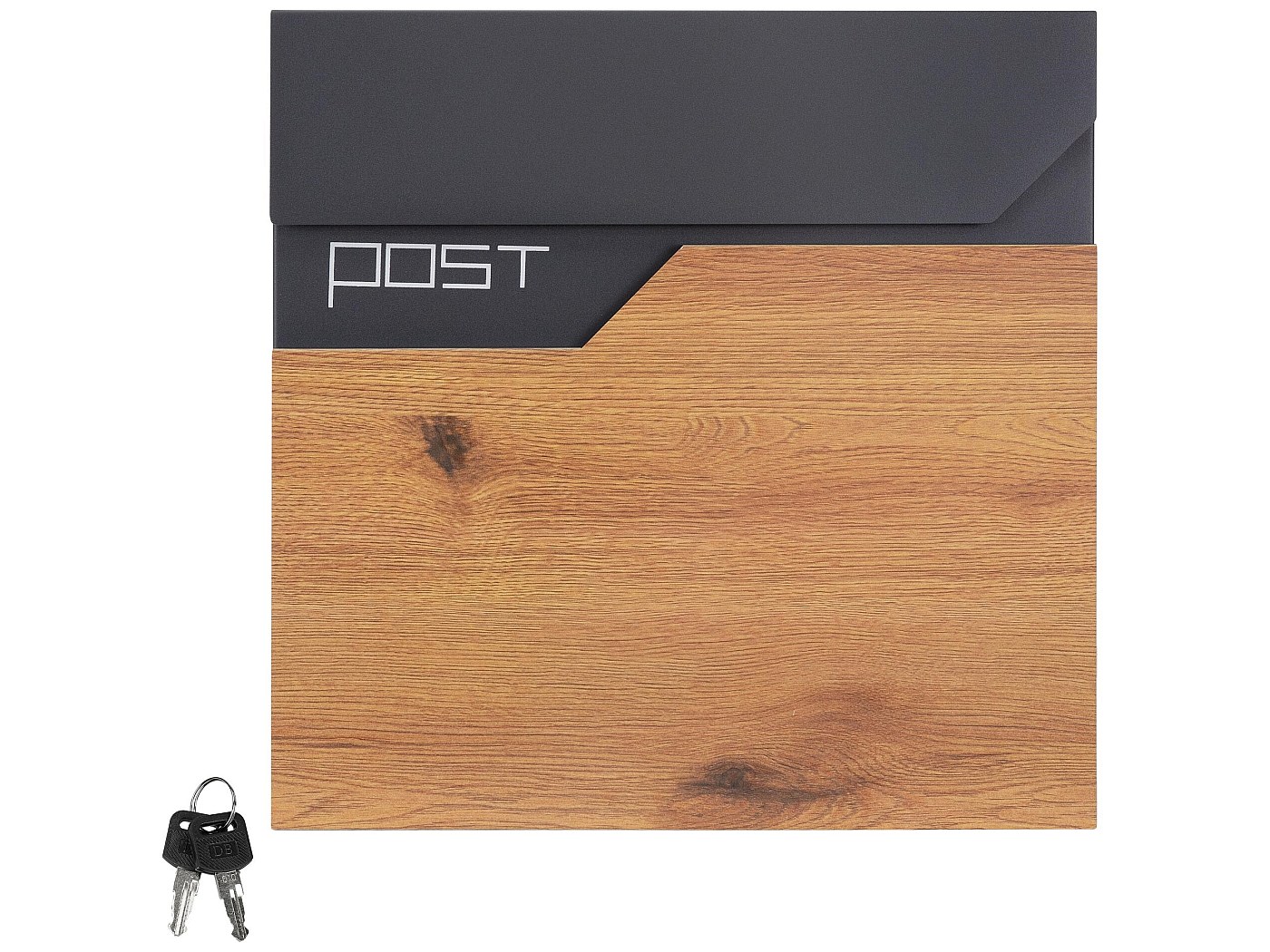 Cassetta Delle Lettere In Acciaio Inox Antracite - Con Vano Giornali, 37x37x10.5 Cm