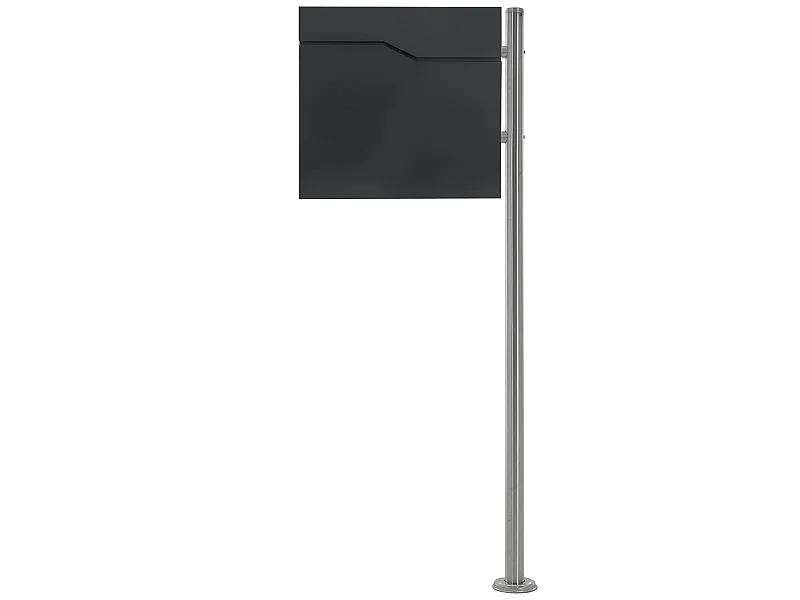 Boîte aux lettres sur une pied argent boîte postale anthracite moderne  ML-Design