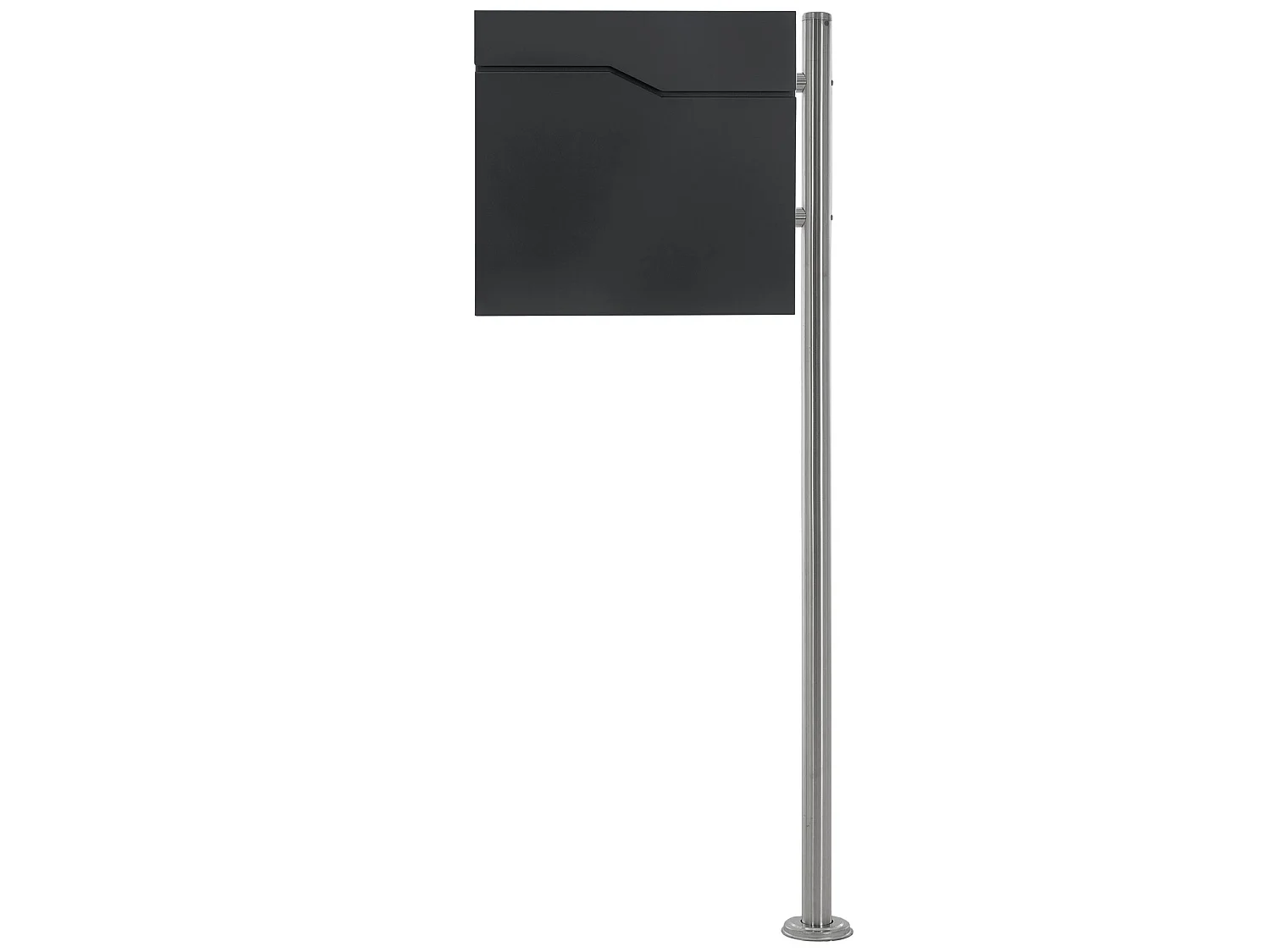 Buzón para cartas 37x37cm con compartimento periódico de acero + soporte lateral