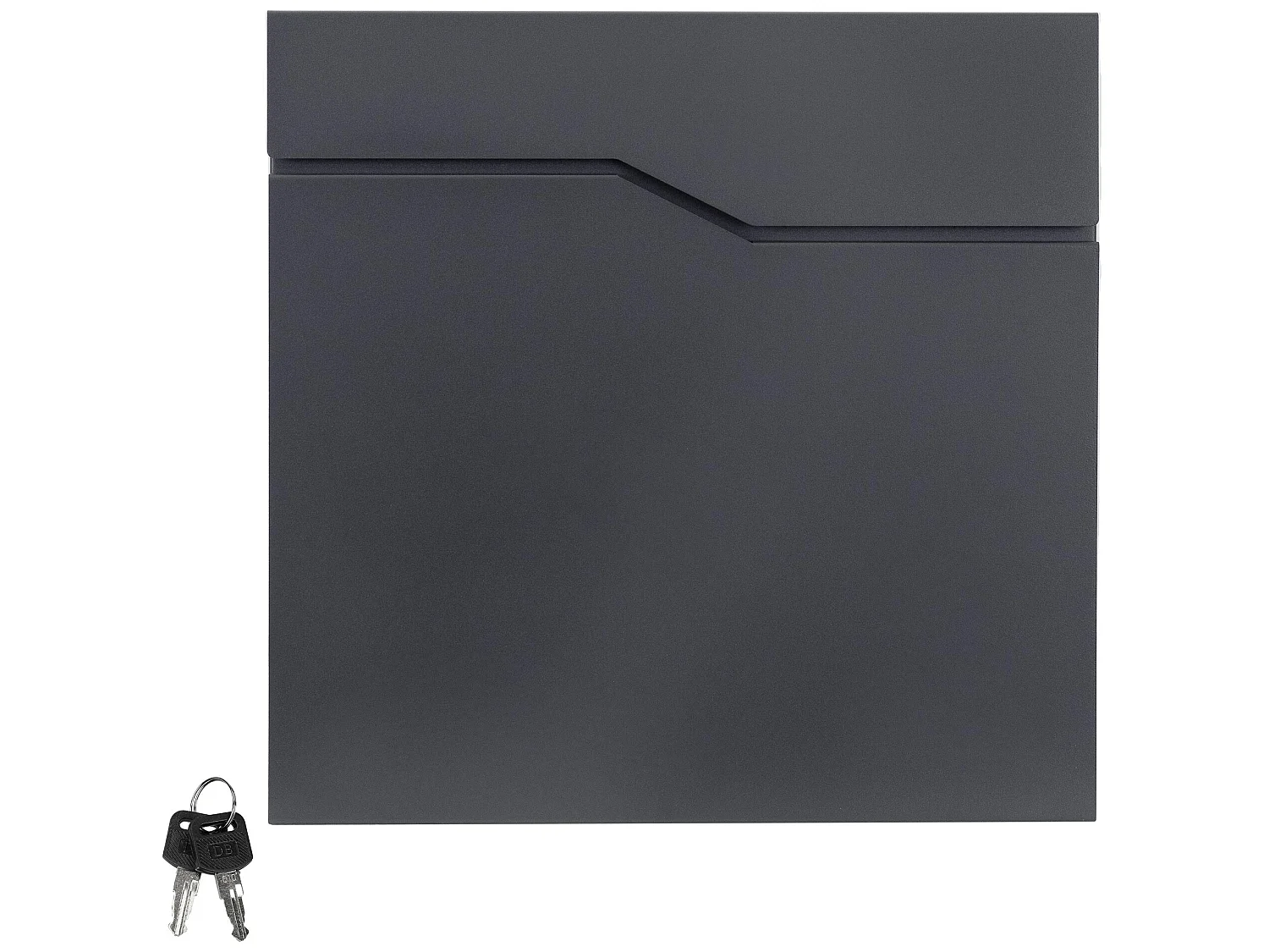 Cassetta postale moderna acciaio inox antracite posto per giornali 37x37x11 cm