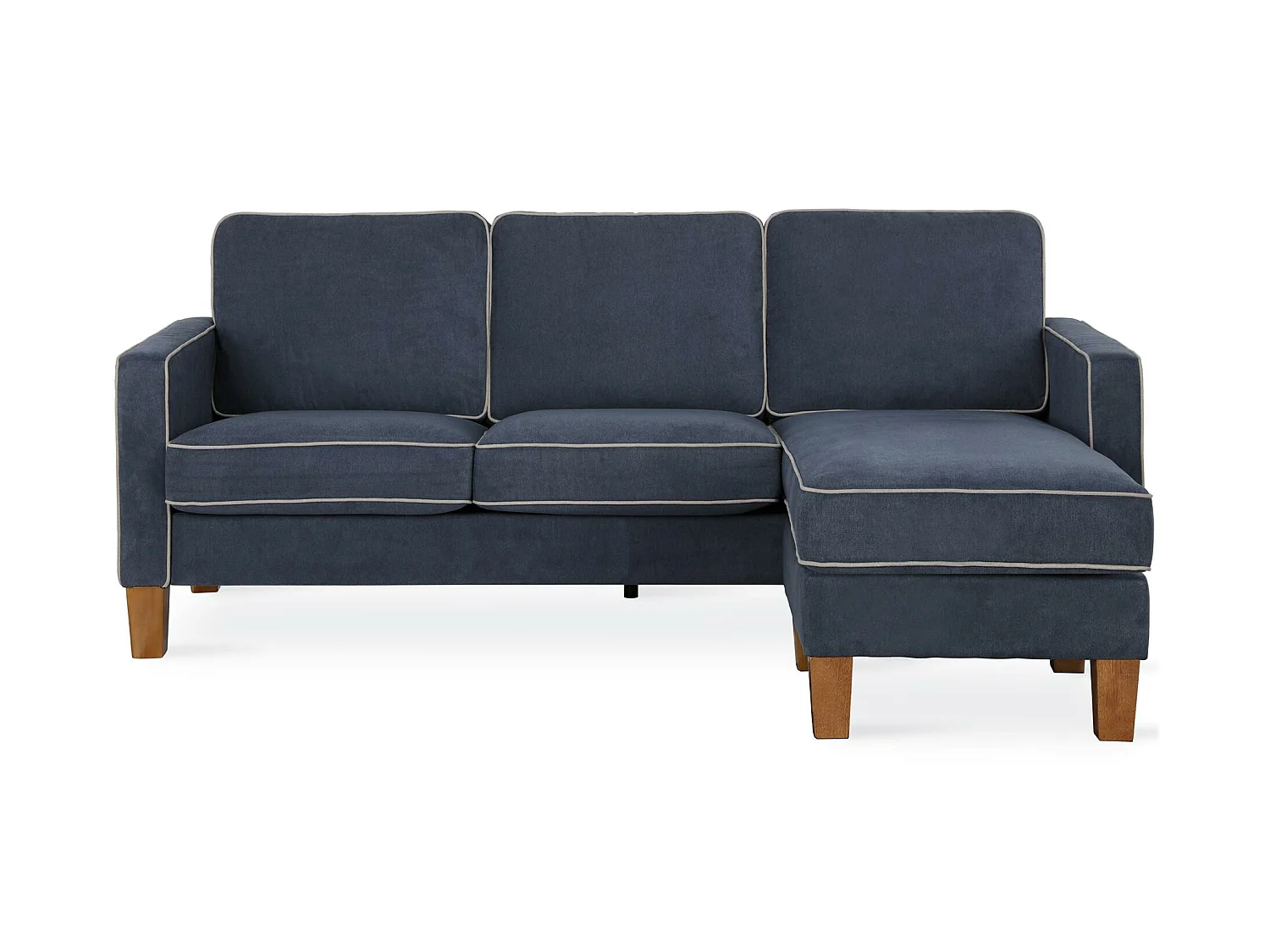 Bowen | Canapé 3 places avec chaise longue en bleu