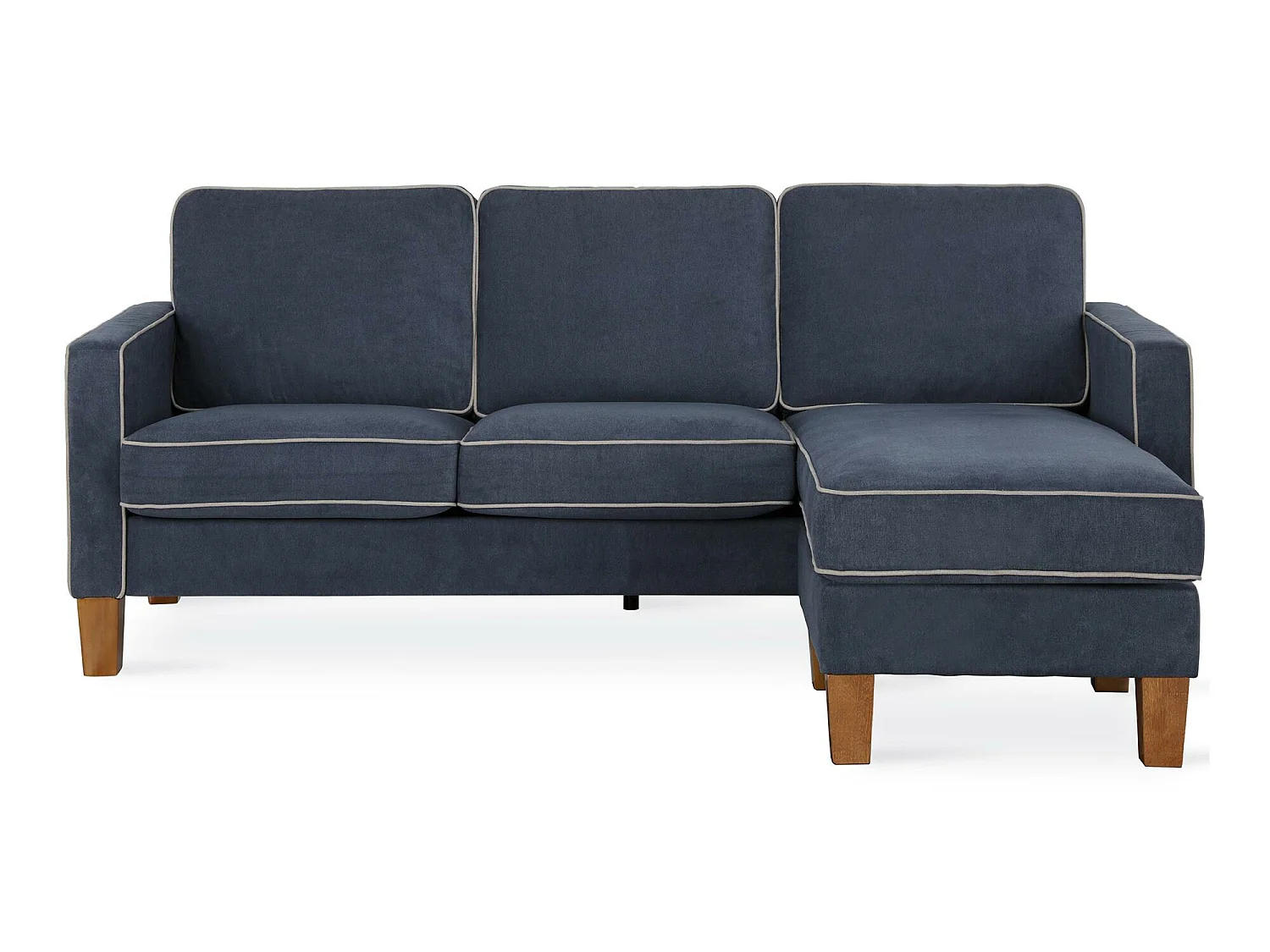 Bowen | Canapé 3 places avec chaise longue en bleu