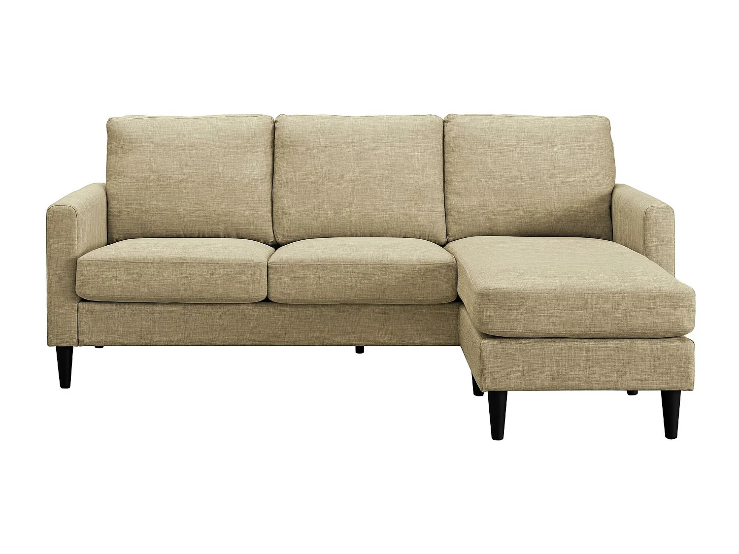 Sofa 3 zits met chaise lounge in linnen beige
