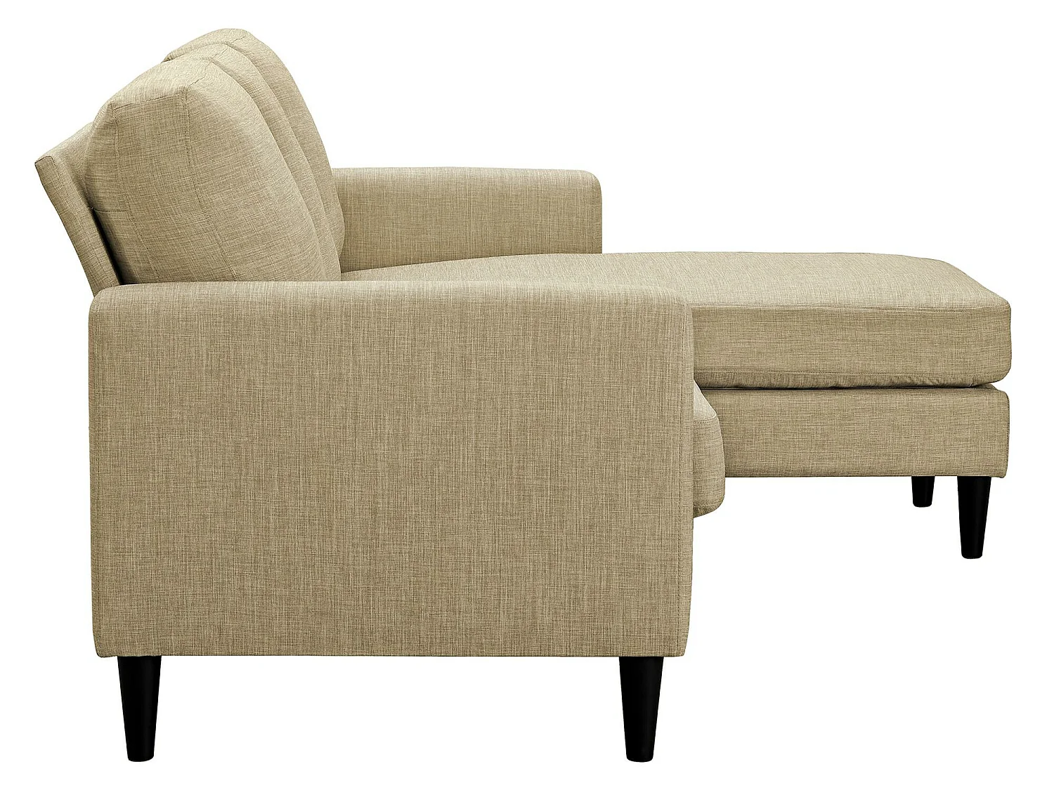 Sofa 3 zits met chaise lounge in linnen beige
