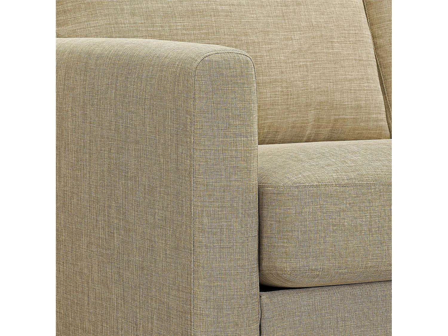 Sofa 3 zits met chaise lounge in linnen beige