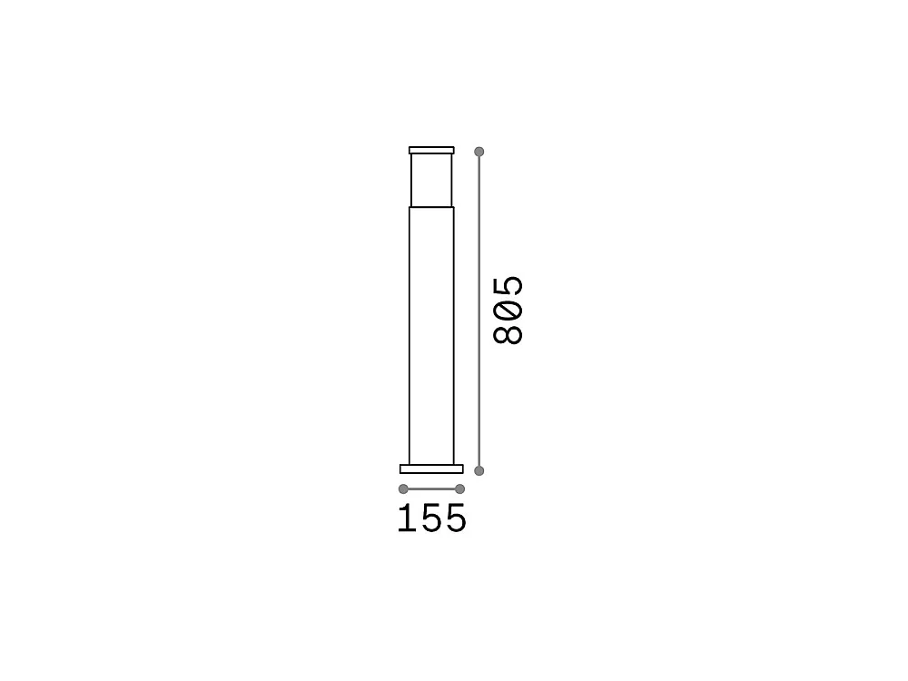 Ideal Lux Tronco 1 borne d'éclairage café IP44