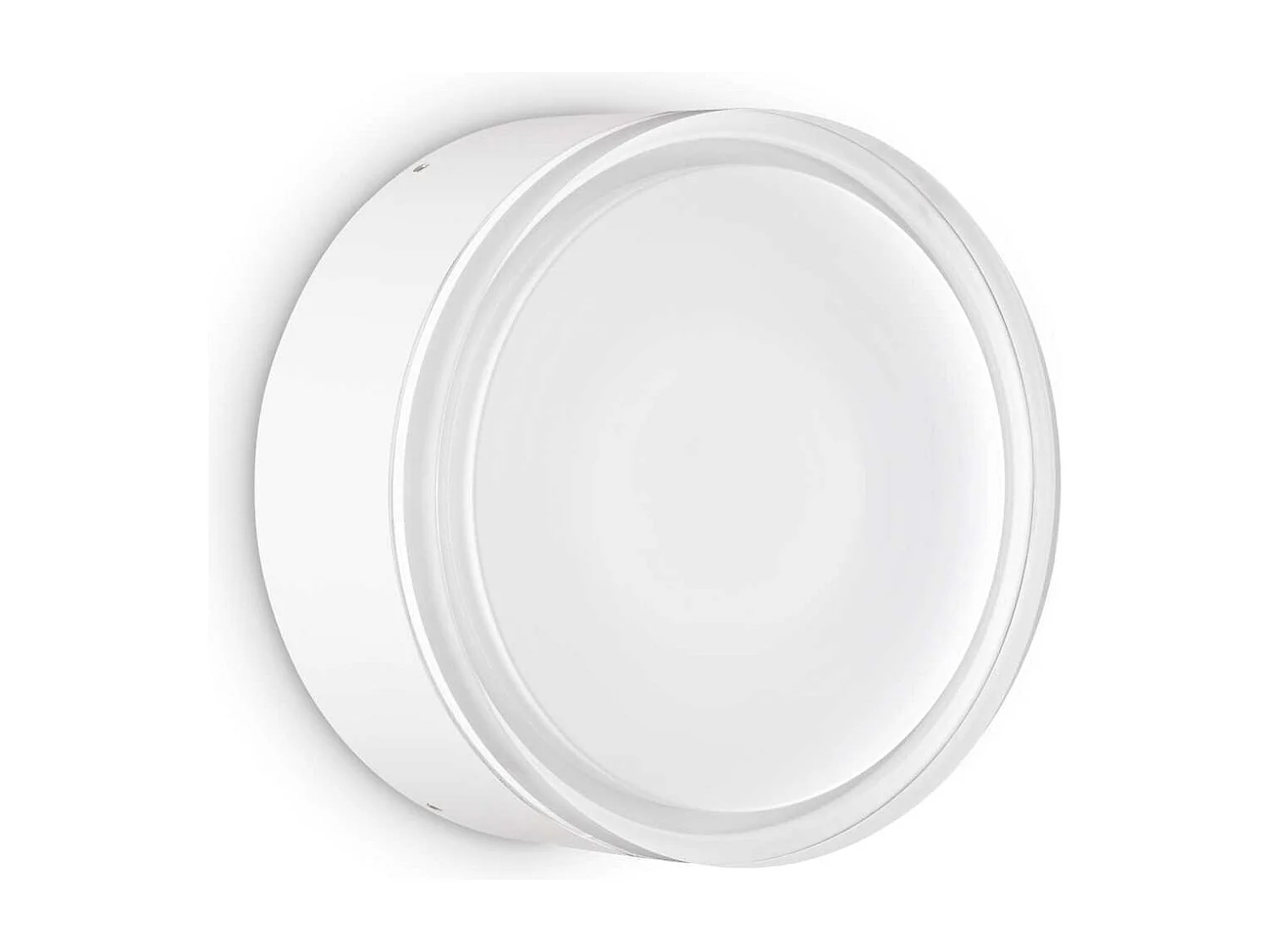 Plafonnier/applique en aluminium blanc avec diffuseur acrylique