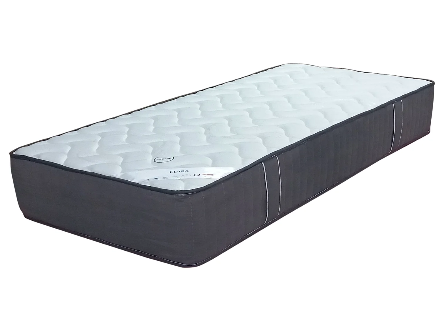Provence Literie Matelas 80x190 cm Memoire de Forme 70 Kg/m3 - Hauteur 30 cm Tres Ferme + Oreiller Visco - 7 Zones de Co