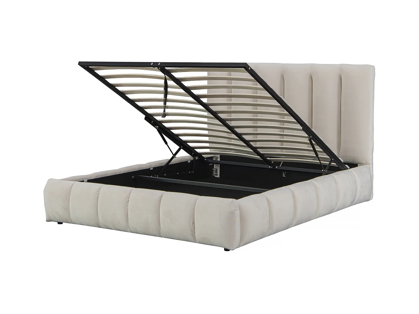 Lit avec coffre "Annie" 160 x 200 cm - Beige