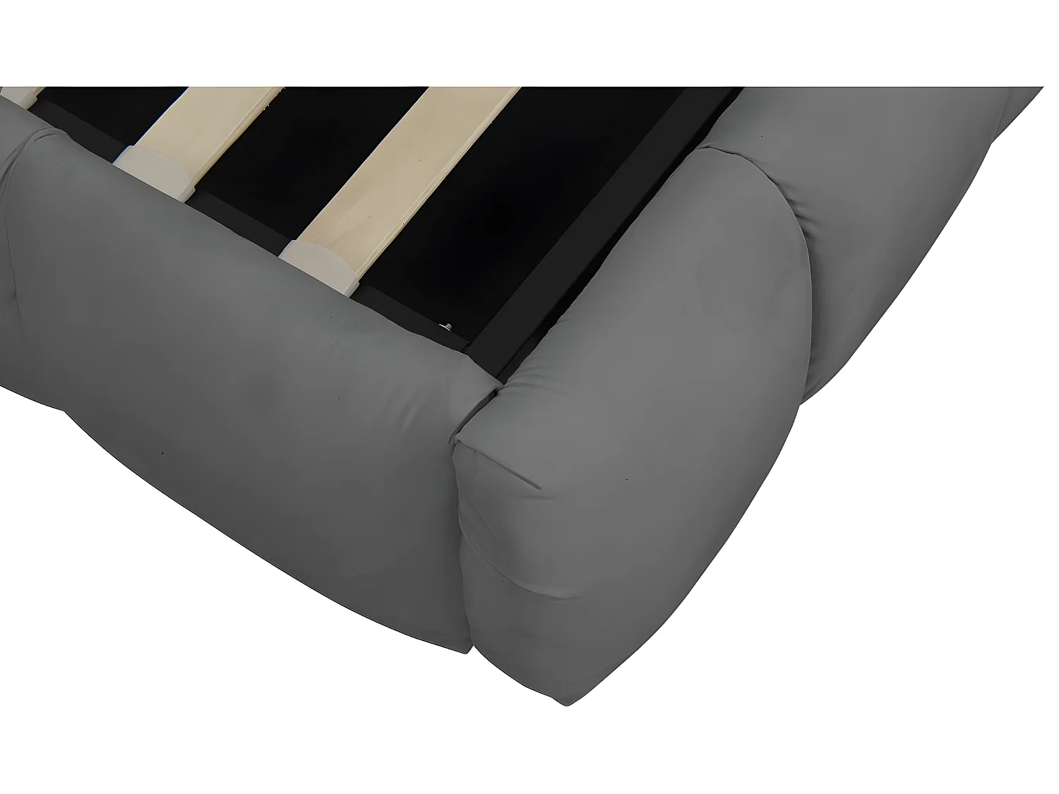 Bed met opbergruimte "Annie" in grijze fluwelen stof 140x190cm - Praktische opslag en ultiem comfort