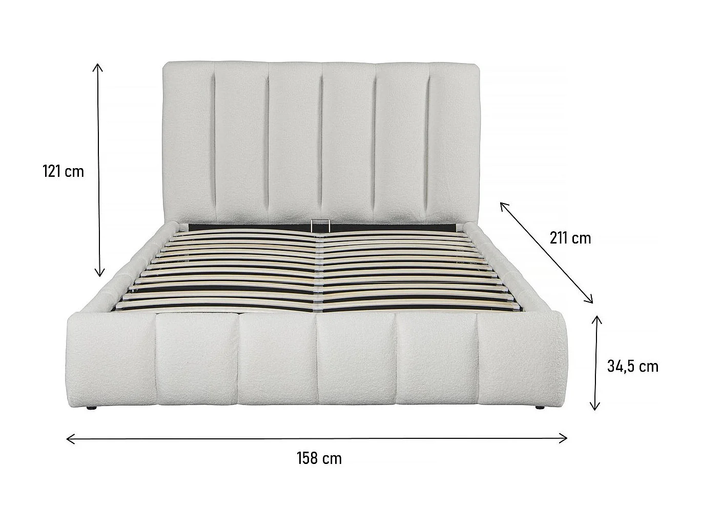 Cama nórdica con arcón "Annie" - 140 x 190 cm - Blanco